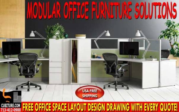 Refurbished Modular Office Furniture For Sale In Dickinson Texas
